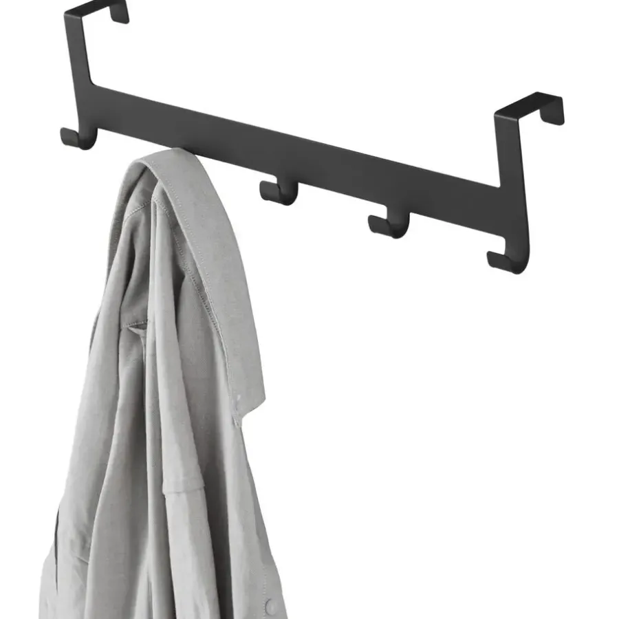 Kapstokken-ACAZA Metalen Deurkapstok Deurhanger Kapstok voor Handdoek en Kleding, Metaal, Zwart