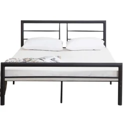 Emob Exclusive Metalen tweepersoonsbed Dixon - 140x200cm - mat zwart