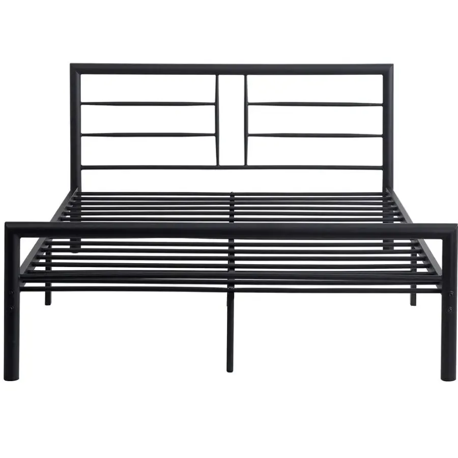 Emob Exclusive Metalen tweepersoonsbed Dixon - 140x200cm - mat zwart
