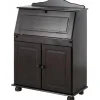 Loft24 Mette - Bureau met 2 bruine grenen deuren