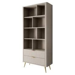 Boekenkasten|Boekenkasten-Meubella - Boekenkast Lima - Beige - 88 cm