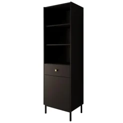 Meubella - Boekenkast Norment - Zwart - 54 cm