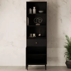 Meubella - Boekenkast Norment - Zwart - 54 cm