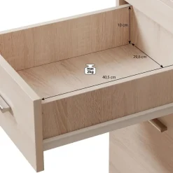 Meubella - Bureau Acta - Eiken - 145 cm