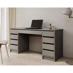Bureaus-Meubella - Bureau Avio 2 - Antraciet - 154 cm