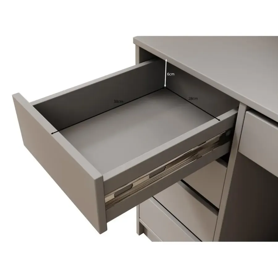 Bureaus-Meubella - Bureau Avio 2 - Antraciet - 154 cm