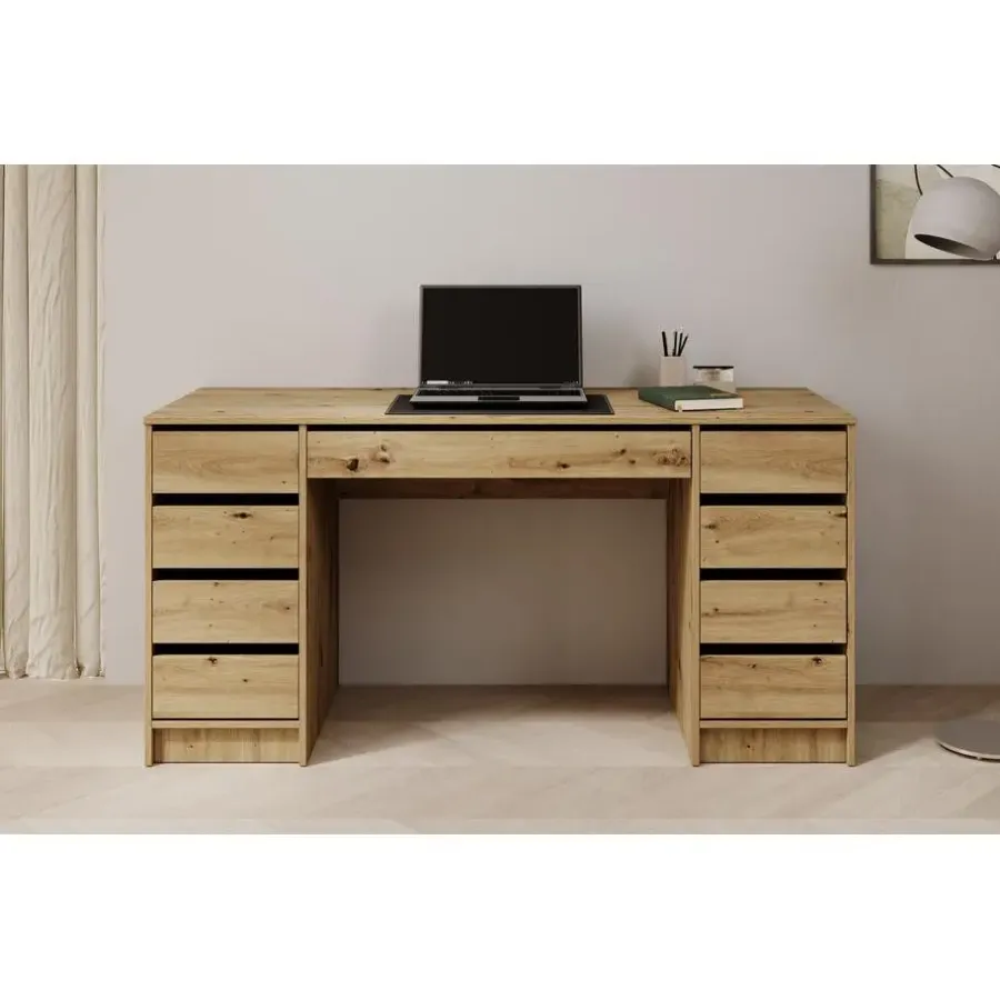 Bureaus-Meubella - Bureau Avio 2 - Eiken - 154 cm