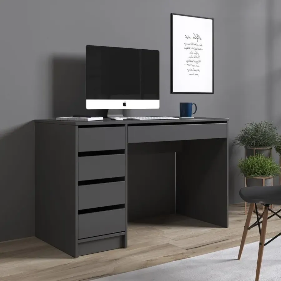 Meubella - Bureau Avio - Grijs - 120 cm
