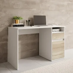 Bureaus-Meubella - Bureau Babot - Wit 2 - 120 cm