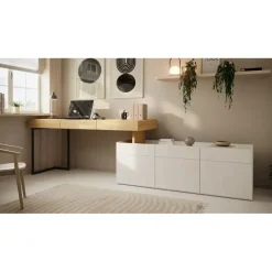 Meubella - Bureau Floren - Eiken - 3 lades