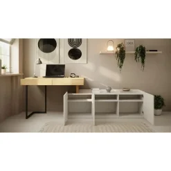 Meubella - Bureau Floren - Eiken - 2 lades