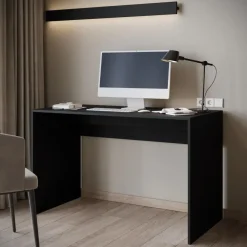Bureaus-Meubella - Bureau Nyon - Zwart - 120 cm