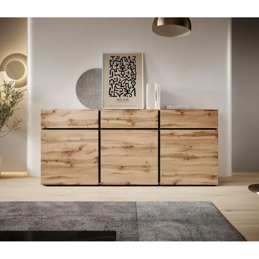 Meubella - Dressoir Cainan - Eiken - 180 cm
