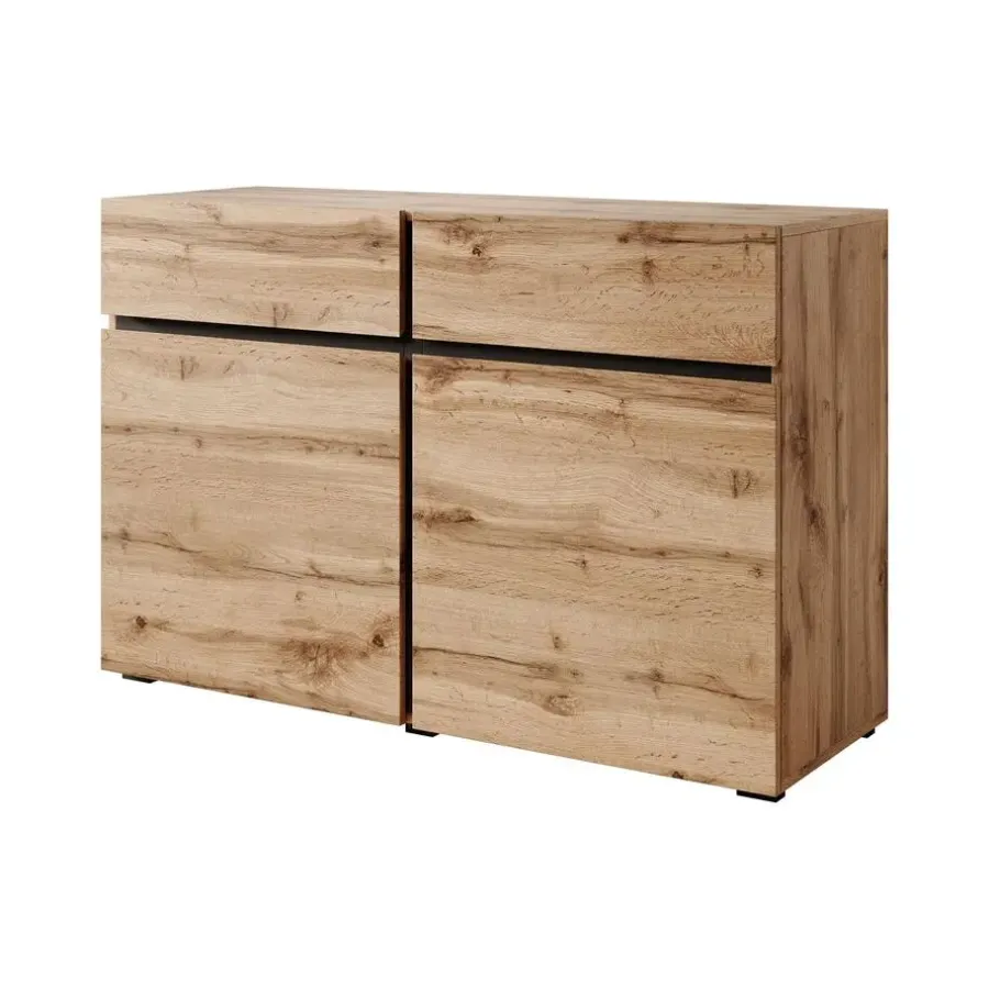 Dressoirs-Meubella - Dressoir Cainan - Eiken - 119 cm