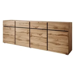 Dressoirs-Meubella - Dressoir Cainan - Eiken - 225 cm