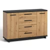 Dressoirs-Meubella - Dressoir Incala - Eiken - Zwart - 135 cm