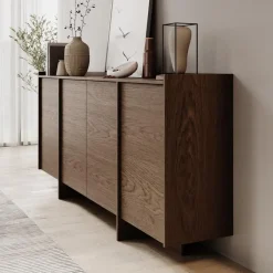 Dressoirs-Meubella - Dressoir Jaxon - Donker eiken - 200 cm