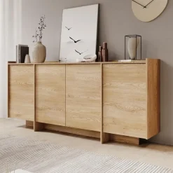 Dressoirs-Meubella - Dressoir Jaxon - Eiken - 200 cm