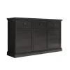 Dressoirs-Meubella - Dressoir Leroy - Zwart eiken - 146 cm