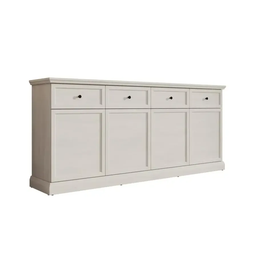 Dressoirs-Meubella - Dressoir Leroy - Wit eiken - 193 cm