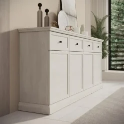Dressoirs-Meubella - Dressoir Leroy - Wit eiken - 193 cm