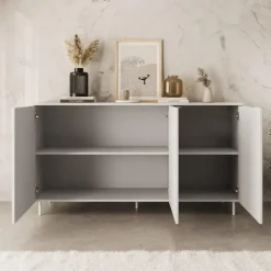 Meubella - Dressoir Malvare - Wit - 150 cm