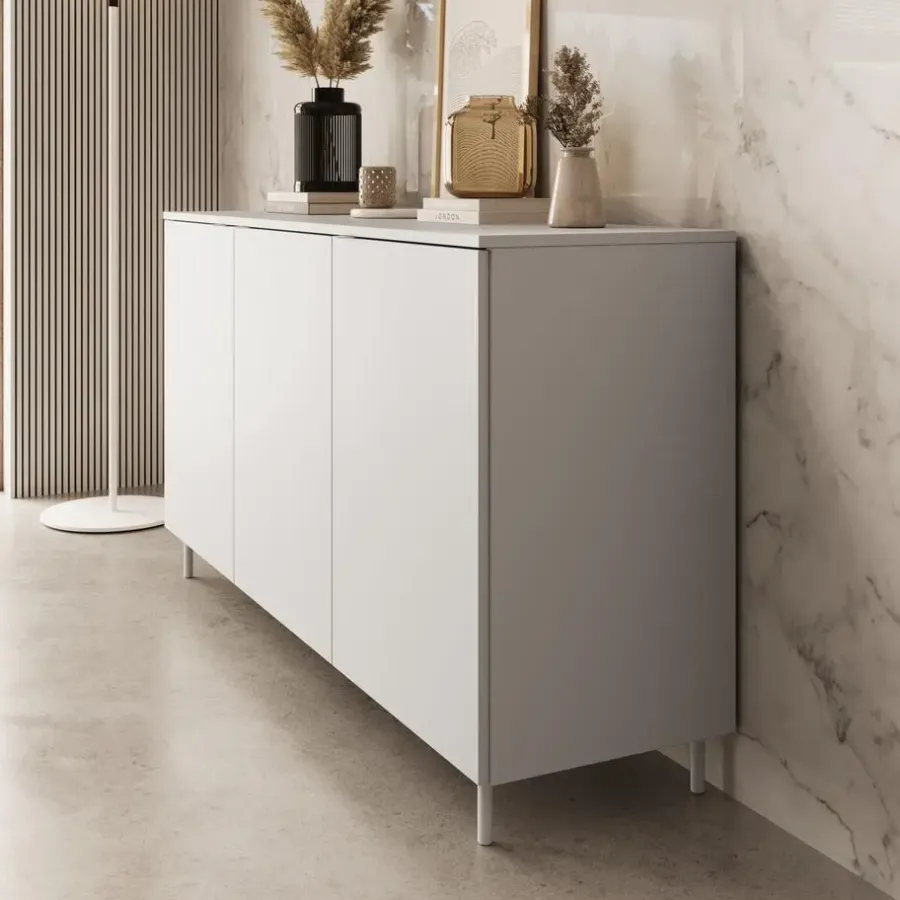 Meubella - Dressoir Malvare - Wit - 150 cm