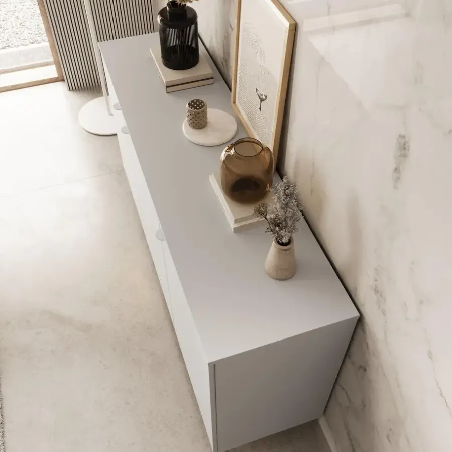 Meubella - Dressoir Malvare - Wit - 150 cm