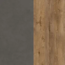 Meubella - Dressoir Monaco - Eiken - Grijs - 140 cm