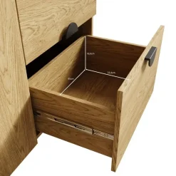 Dressoirs-Meubella - Dressoir Monor - Zwart eiken - 160 cm