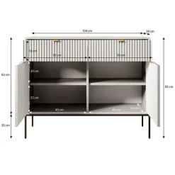 Dressoirs-Meubella - Dressoir Navil 2 - Beige - 104 cm