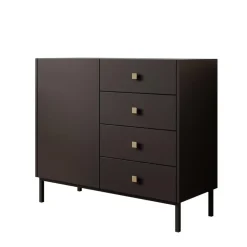 Dressoirs-Meubella - Dressoir Norment - Zwart - 100 cm