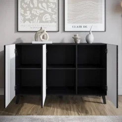 Meubella - Dressoir Pulse 3 - Zwart - 120 cm