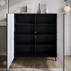Dressoirs-Meubella - Dressoir Pulse - Zwart - 120 cm