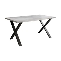 Industriële Eettafels-Meubella - Eetkamertafel Berry - Betonlook - 160 cm