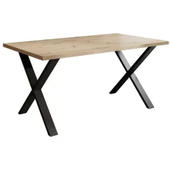 Industriële Eettafels-Meubella - Eetkamertafel Berry - Eiken - 160 cm