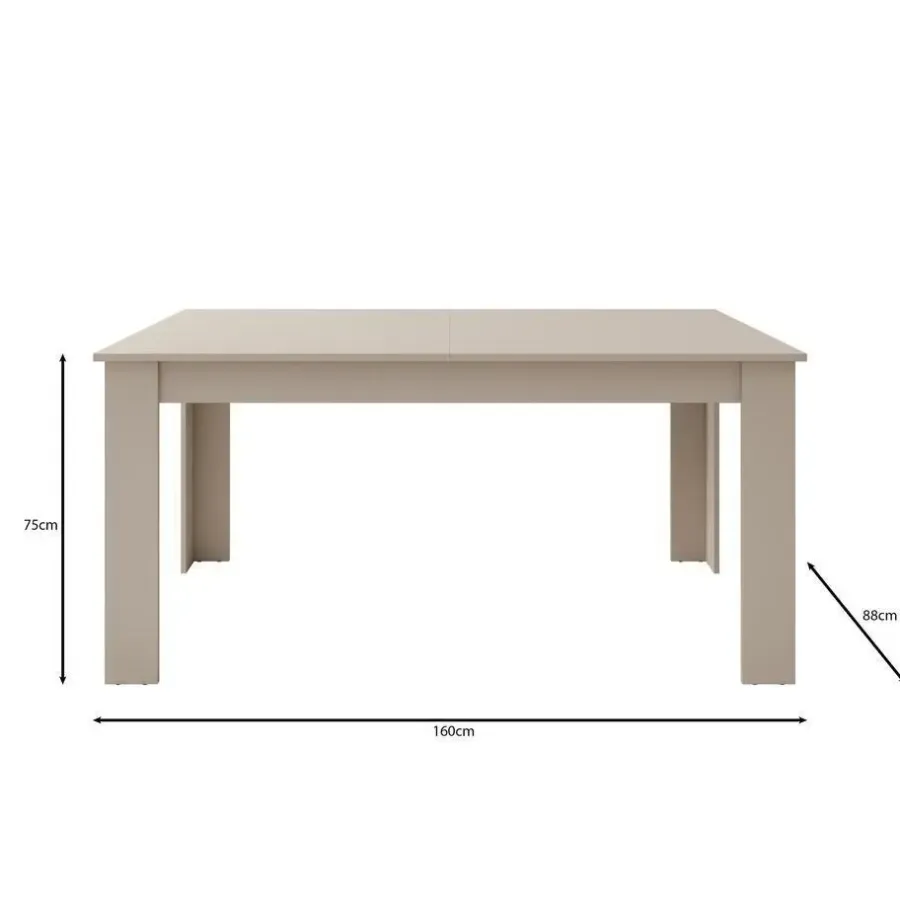 Rechthoekige Eettafels|Houten Eettafels-Meubella - Eetkamertafel Uverta - Beige - 220 cm - Uitschuifbaar