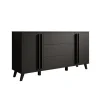 Dressoirs-Meubella - Hydra - Dressoir - Zwart - 150x40x78 cm