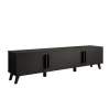 Tv Meubels-Meubella - Hydra - TV-Meubel - Zwart - 180 cm