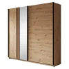 Schuifdeurkasten-Meubella - Kledingkast Adyson - Eiken - 220 cm - Met spiegel