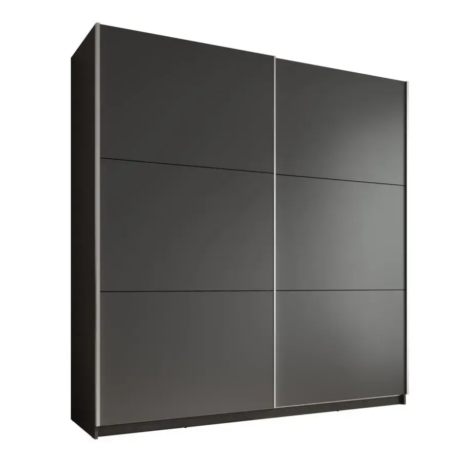 Schuifdeurkasten-Meubella - Kledingkast Azrael - Grijs - 200 cm