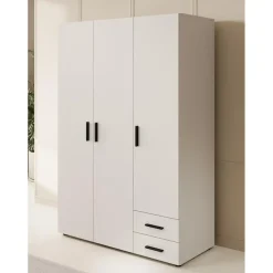 Kledingkasten|Kledingkasten-Meubella - Kledingkast Bellini - Wit - 120 cm