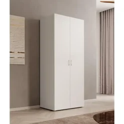 Kledingkasten|Kledingkasten-Meubella - Kledingkast Bernd - Wit - 74 cm