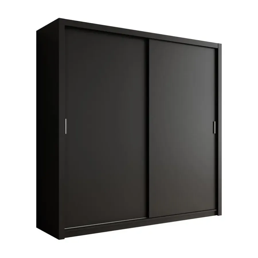 Meubella - Kledingkast Blake - Mat Zwart - 220 cm