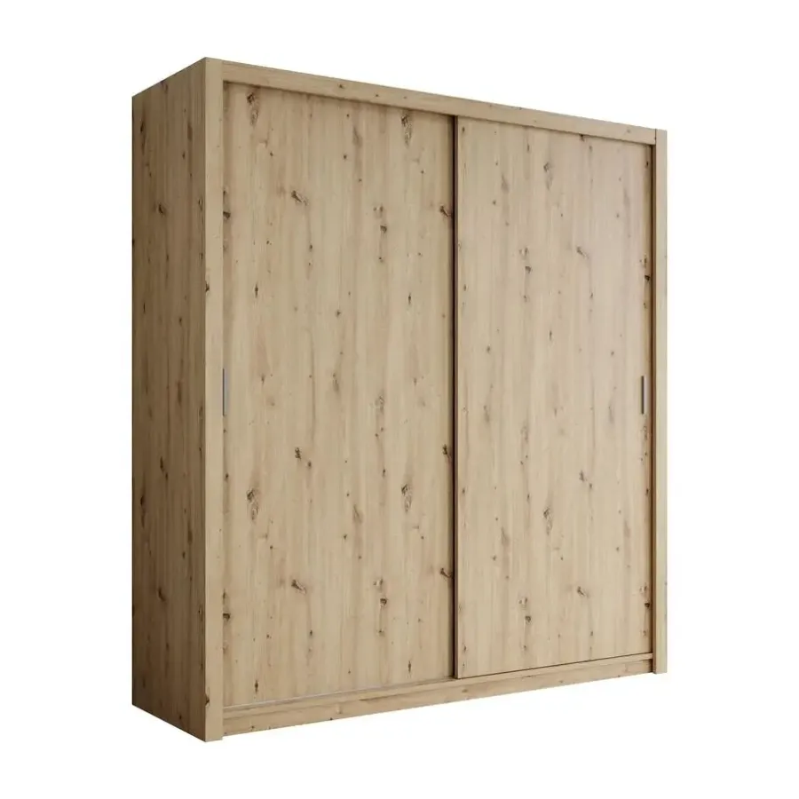 Schuifdeurkasten-Meubella - Kledingkast Blake - Eiken - 200 cm