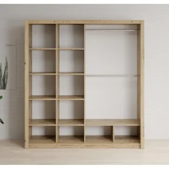 Schuifdeurkasten-Meubella - Kledingkast Blake - Eiken - 200 cm