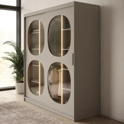 Meubella - Kledingkast Bravanti - Beige - 180 cm