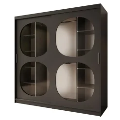 Meubella - Kledingkast Bravanti - Zwart - 200 cm