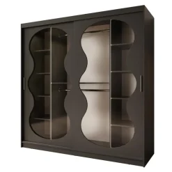 Meubella - Kledingkast Bunaro - Zwart - 200 cm