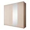 Schuifdeurkasten-Meubella - Kledingkast Desert - Beige - 220 cm - Met spiegel